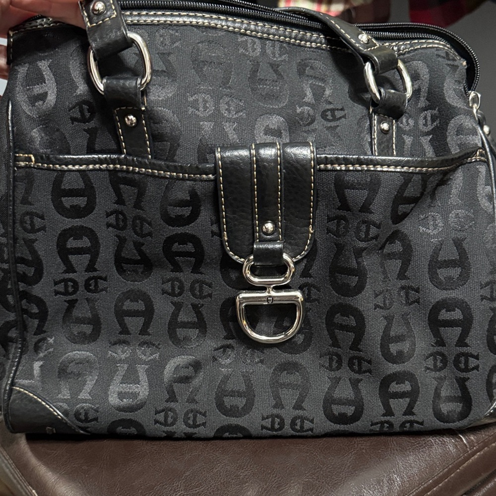 Etienne Aigner Black Tote Bag